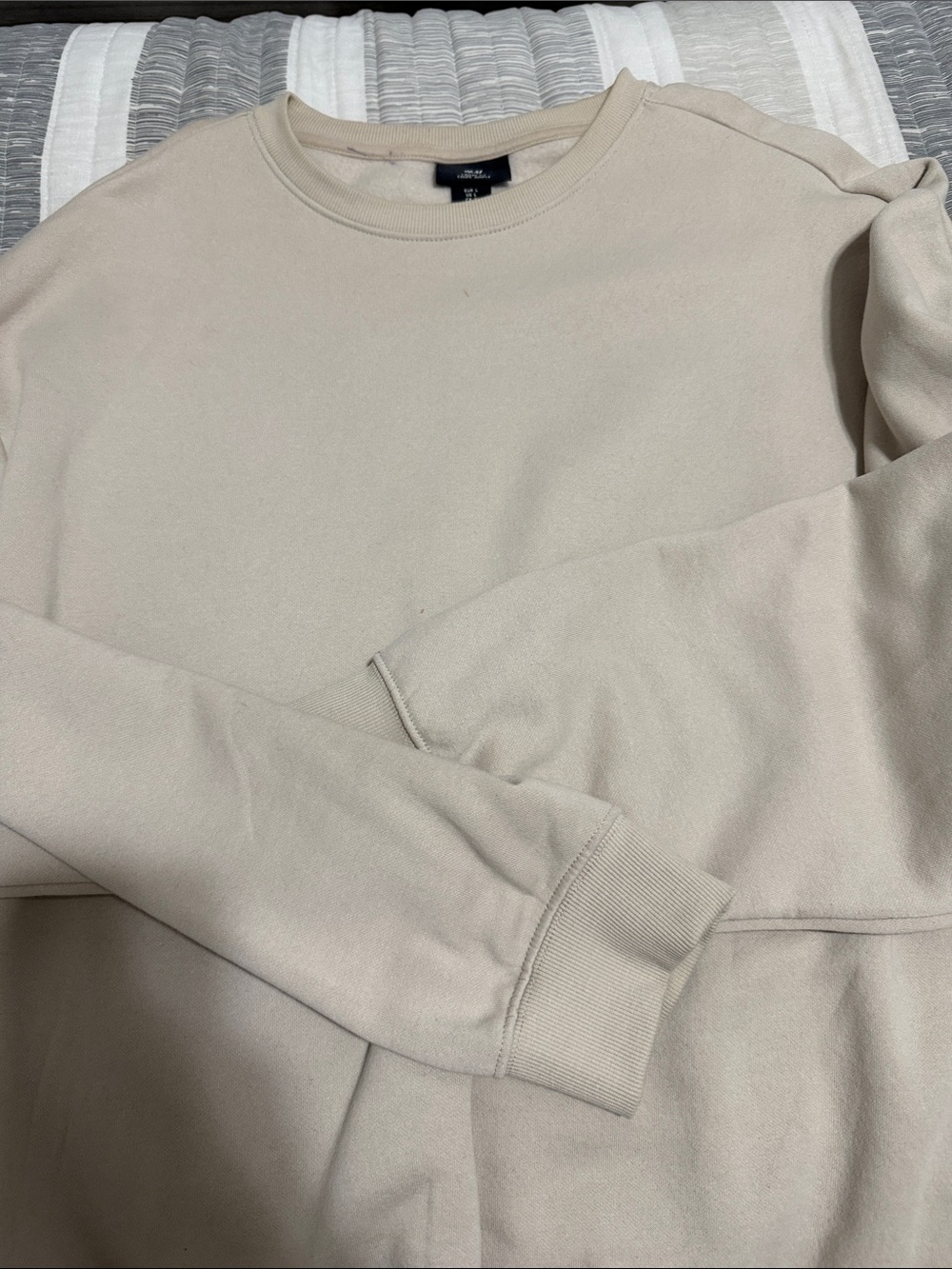 H&M Men's Crewneck Sweatshirt - Beige